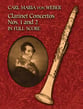Clarinet Concertos Nos. 1 and 2 Orchestra Scores/Parts sheet music cover